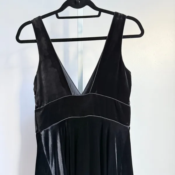 Zara Black witchy dark romantic Dress Party Cocktail Laser Cut Hem‎ sz S - Image 6