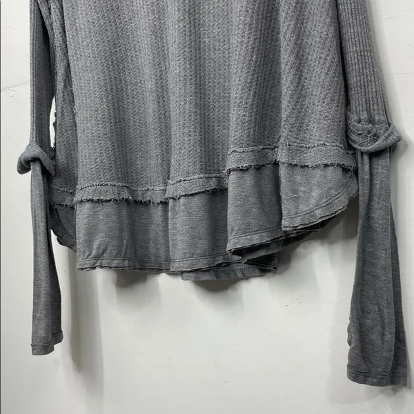 Free People We The Free Laguna Thermal Tunic Top Gray Size Medium oversized - Image 8