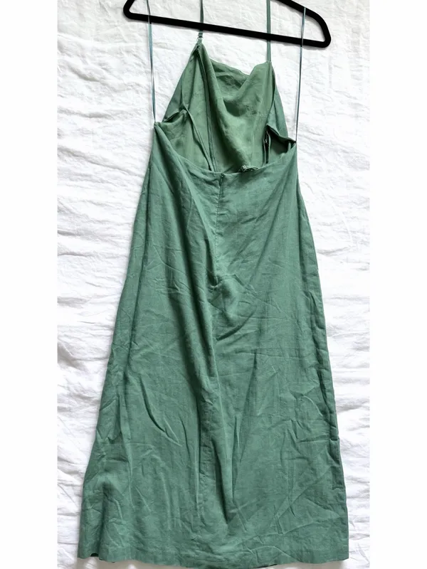 Zara Linen Blend Strappy Midi Dress - Image 9