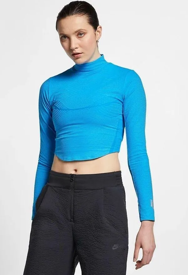 Nike Blue Long Sleeve Dri-Fit Top - Image 4