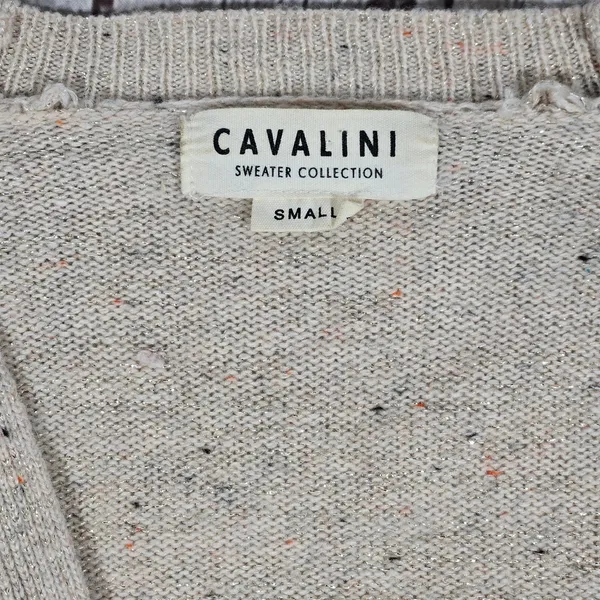 Cavalini Sweater‎ Collection Knit Cardigan Speckled Wool Blend Button Front S - Image 4