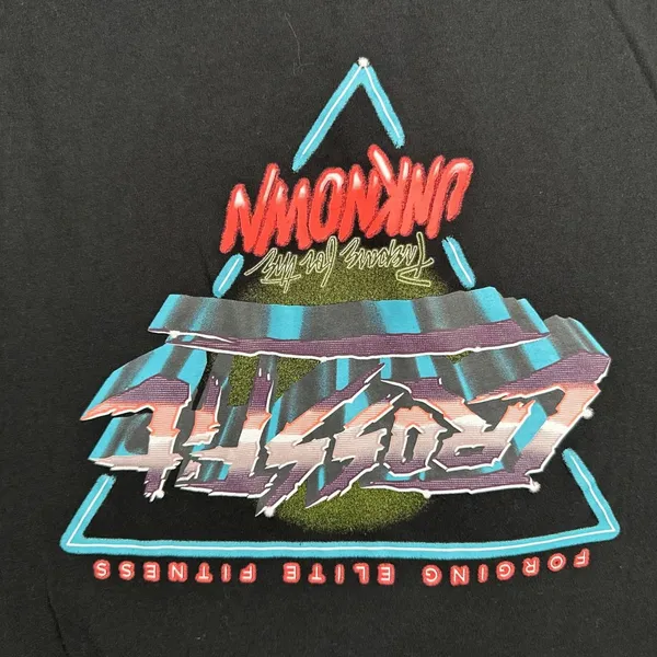 Reebok Crossfit T-shirt 2XL Black Cotton Short Sleeve Crew Neck‎ Graphic Tee - Image 2