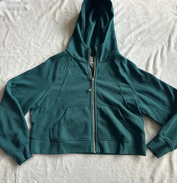 Lululemon Scuba Oversized Full-Zip Hoodie Storm Teal / Gold - Image 2