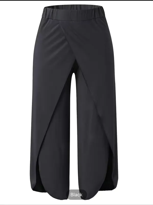 Woman’s Slit Black Pants Size 2X - Image 4