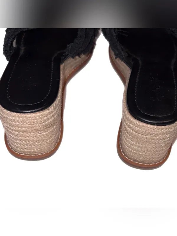 Splendid Danna Espadrille Wedge Sandal Black NEW Size 7.5 - Image 6