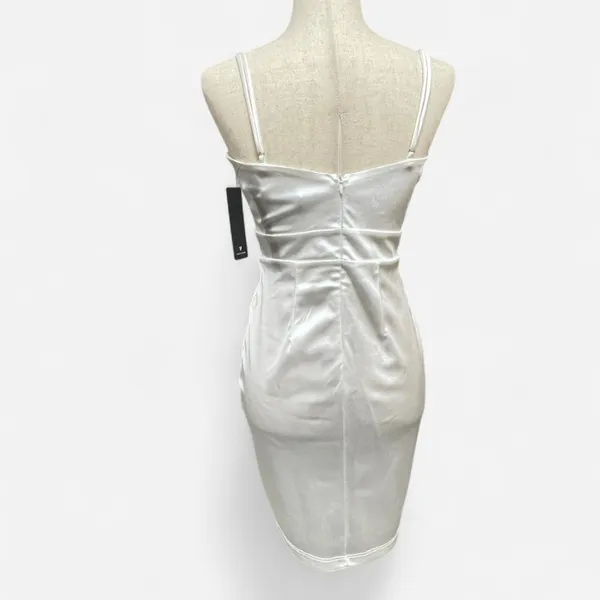 Lulu’s Little White Satin Dress, Size medium, NWT‎ - Image 2