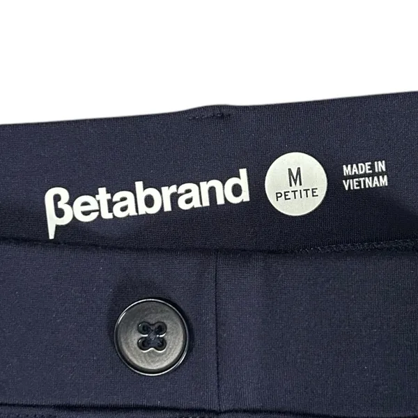 Betabrand Classic Dress Pant‎ Yoga Pants Straight Leg Navy Blue Medium Petite - Image 5