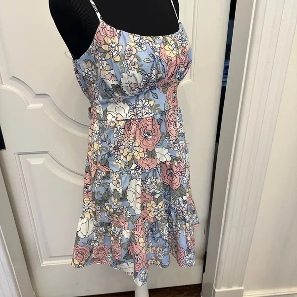 Altar’d State Floral Spaghetti Strap Dress Sundress Bow Back NWOT - Image 7