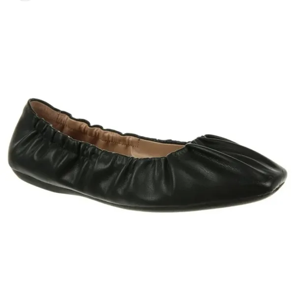 The drop black ruched classic flat ballets new size 8 - Image 13