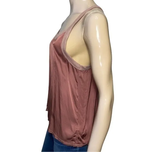Nation Ltd. Women’s Size S Brown Copper Lakota Sateen Viscose Tank Top - Image 4