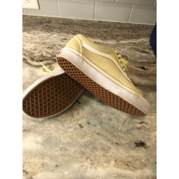 Women's size 8 Yellow Suede Vans Old Skool Casual Sneakers Shoes Skater Bloke - Image 6