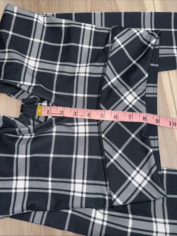 Lululemon wunder under full on leggings in varsity plaid size 4 - Image 5