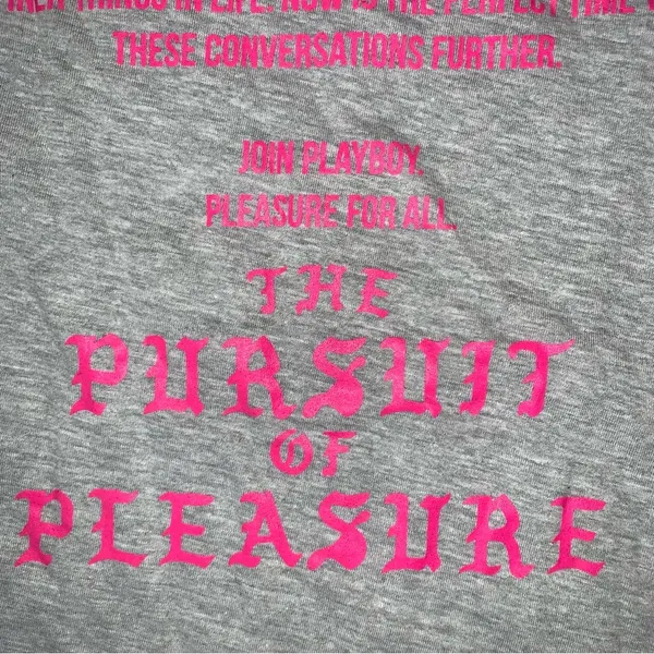 Playboy x Misguided Mission Statement T- Shirt Dress Grey/ Pink New with Tags - Image 6