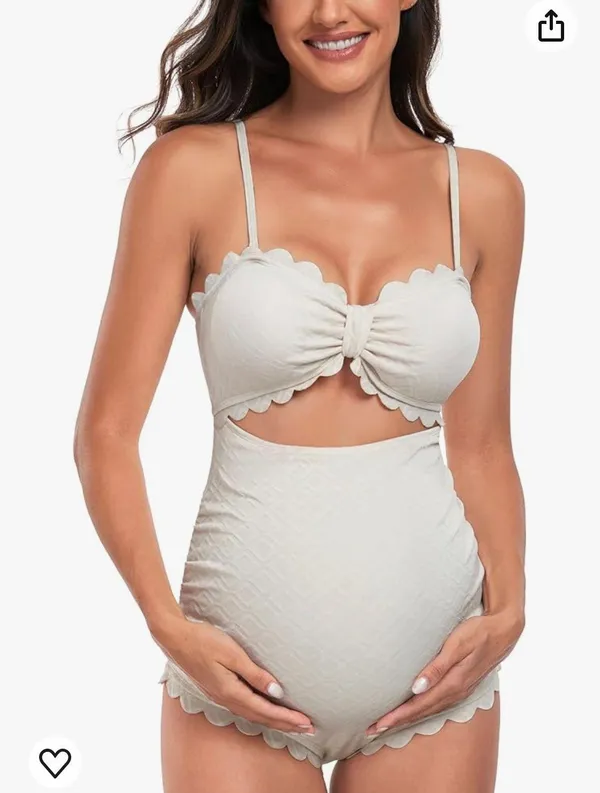 EastElegant Back Tied Maternity One Piece Swimwear - Image 2