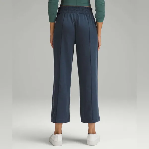 Lululemon Ribbed Softstreme Mid-Rise Wide-Leg Cropped Pant 25" True Navy - Image 2