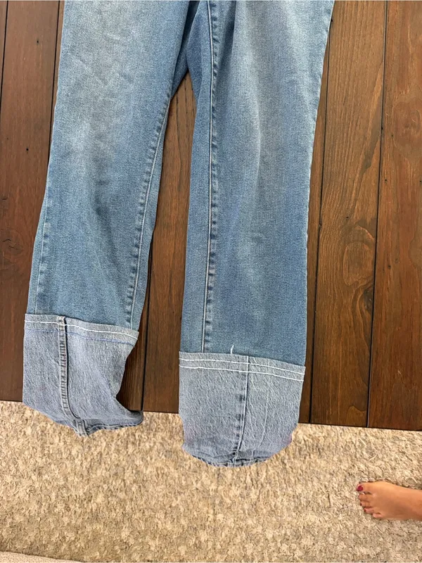 Good American Women’s Light Blue Denim Jumpsuit Jeans - Image 6