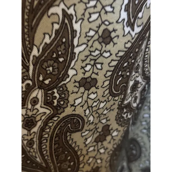 Columbia‎ Womens XL Paisley Tunic Top Olive Brown 3/4 Sleeve Button Neck AL7308 - Image 4
