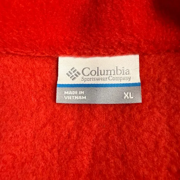Columbia Fleece Vest Women XL Red Full Zip Mock Neck Outdoor‎ Gorpcore Layering - Image 4