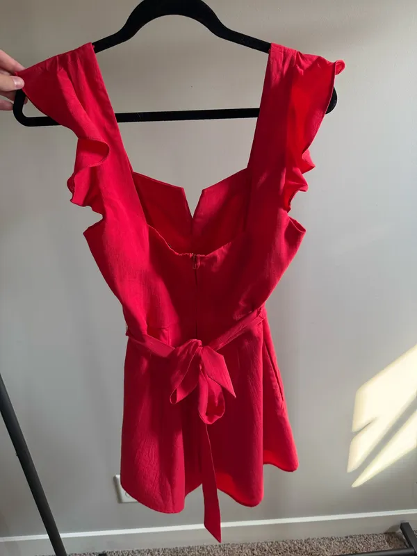 Mi Ami Francesca's Red Romper - Image 2