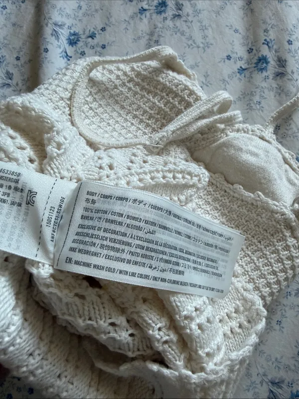 Abercrombie & Fitch Cream Crochet Camisole Tank - Image 4