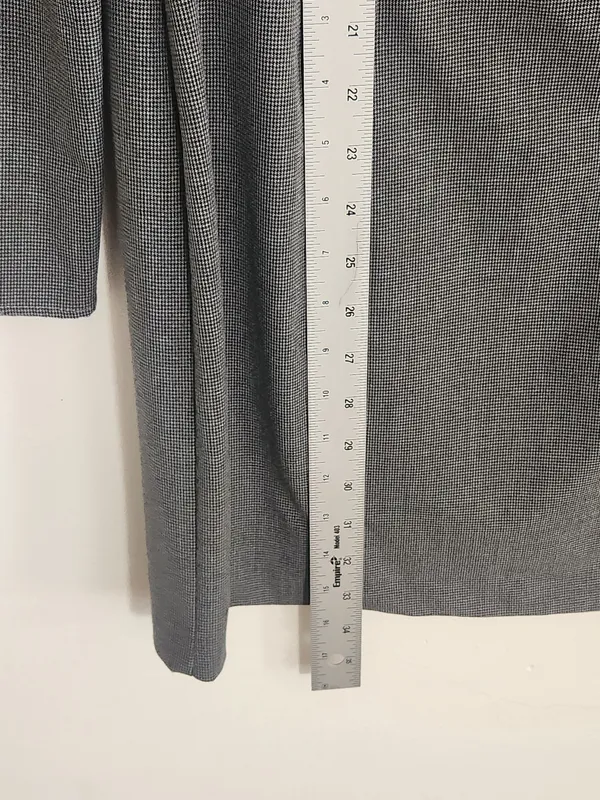 Zara Gray and Black Houndstooth Mini Dress with Cutout Size Large - Image 8
