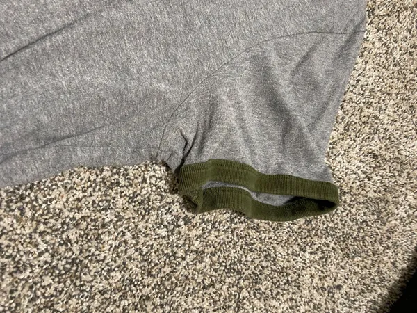Aeropostale Gray and Green Raglan Logo Tee - Image 4