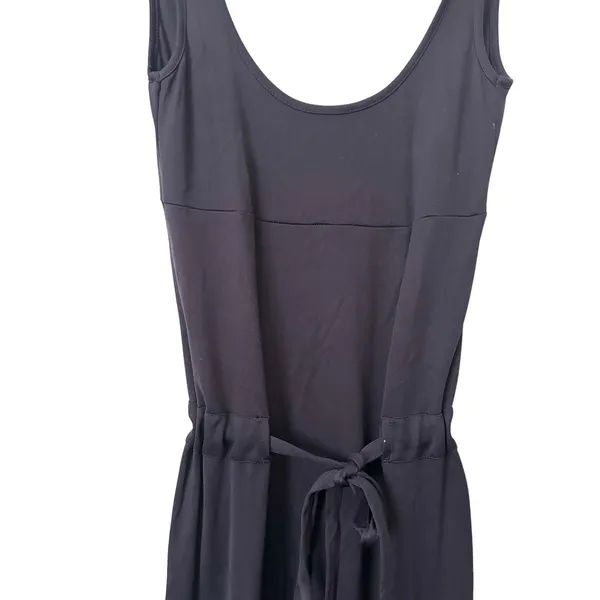 ICEBERG Tie Waist Classic Midi‎ Dress Black Sz 42 (Medium) - Image 3