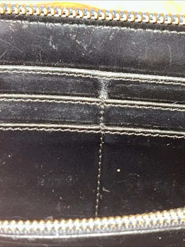 Tory Burch Black Patent Leather Embossed Logo Zip Around Continental Wallet - Image 14