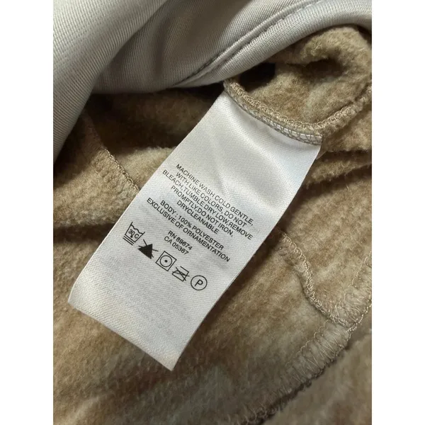 Mountain Hardwear Fleece Jacket Womens Medium Tan Excellent Full Zip Mock Neck - Image 5