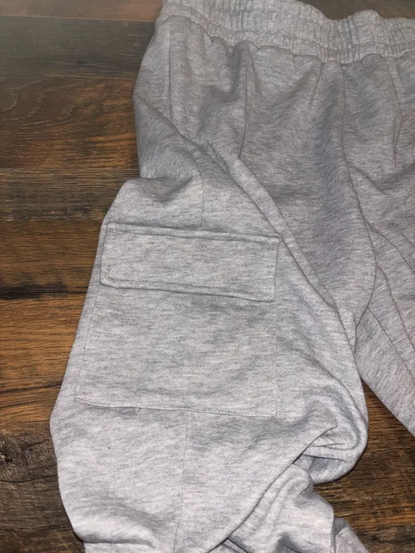 Grey cargo sweatpants Gray Size L - Image 2