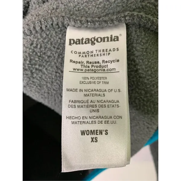 Patagonia Synchilla snap T fleece pullover gray women's size XS - Image 5