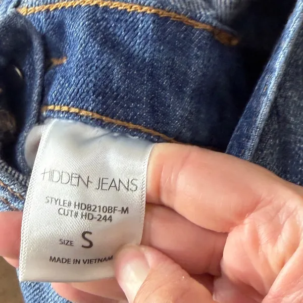 Hidden‎ Jeans Women Medium Wash Distressed Denim Overalls Small - Image 6