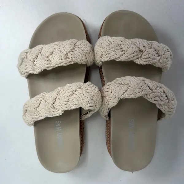 Johnny Was 6 Platform Slide Braided Rope Sandal Woven Trim Boho Festival Preppy - Image 7