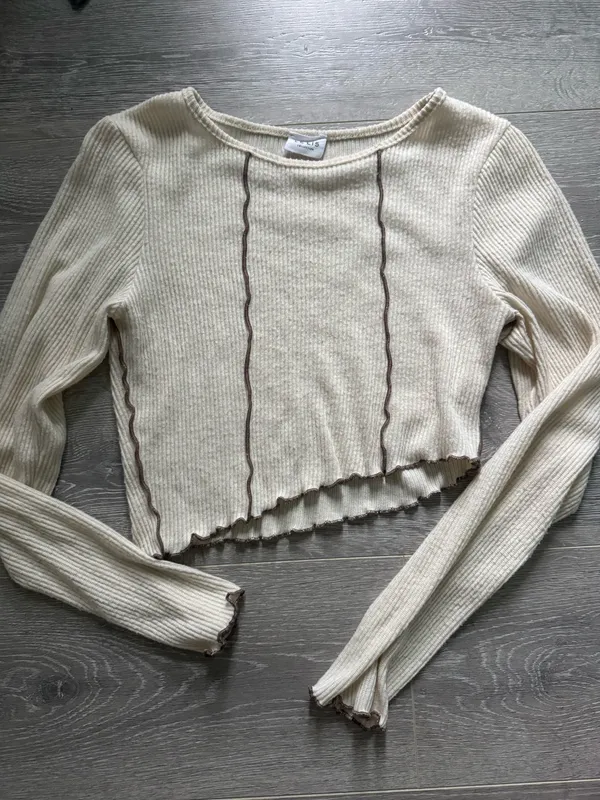 Asymmetrical long sleeve White - Image 4