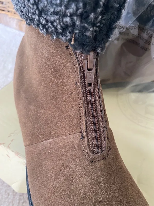 G.H. Bass & Co. Neemo Ankle Boot suede Solid Brown Size 10M Women’s NIB - Image 7