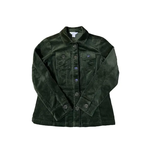 Christopher Banks Jacket Womens S Used Green Corduroy - Image 5