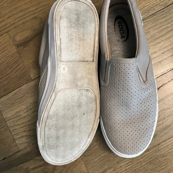 Soda Slip on shoes. Size Women’s 8 GUC worn twice. Grey in color. - Image 2