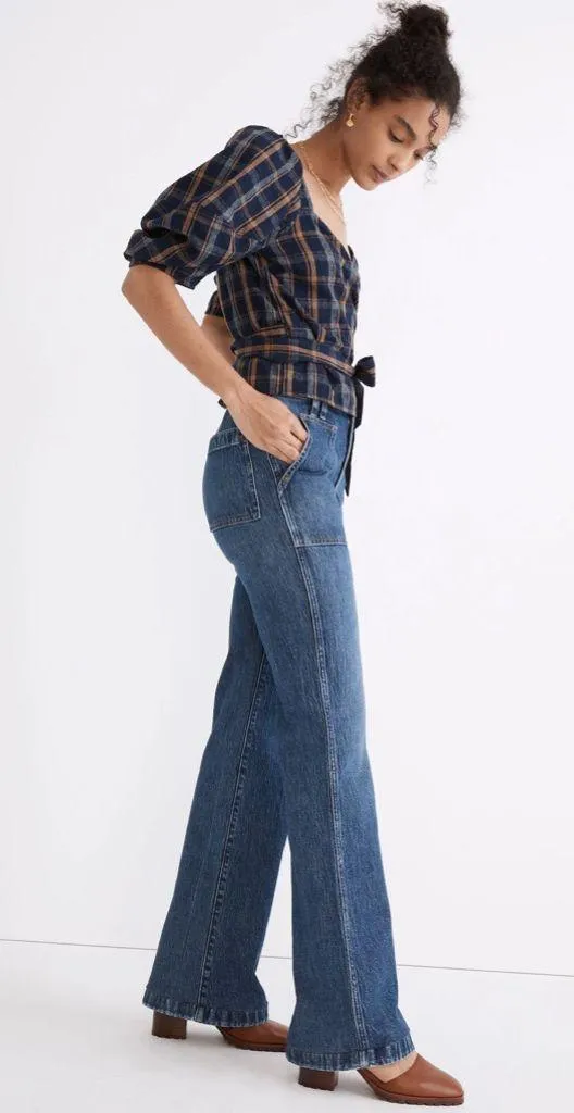 Madewell 11" High-Rise Flare Jeans in Whitethorn Wash: Workwear Edition 31 - Image 12