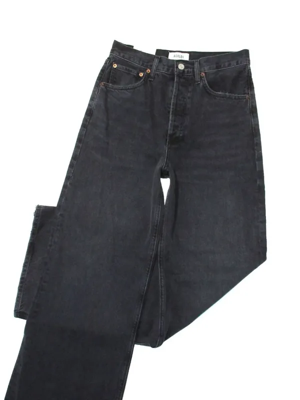 NWT AGOLDE Dame in Hitch High Rise Wide Leg Relaxed Rigid Denim Jeans 25 - Image 6