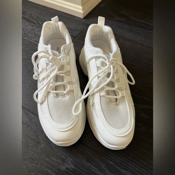 Pretty Little Thing White Athletic Sneakers - Image 6