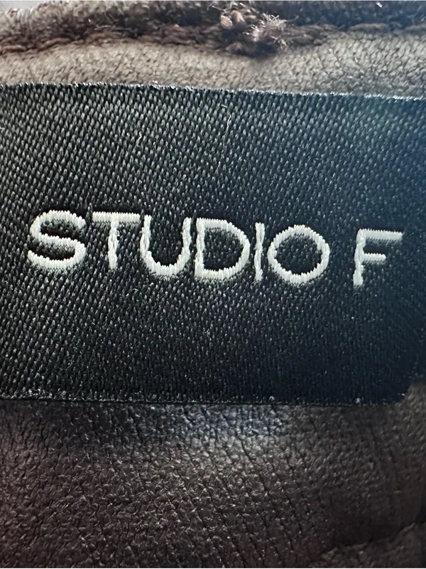 Studio F Brown Coated High-Rise Skinny Pants (1423) - Image 12