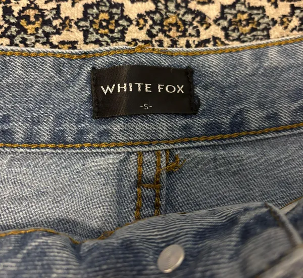 White Fox Jean Skirt - Image 4