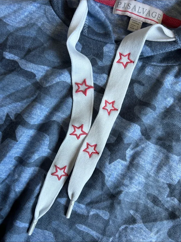 PJ Salvage Blue Camouflage Star Hoodie - Image 3