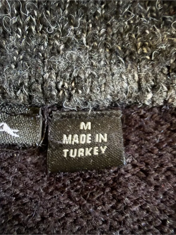 AVA Women’s Cardigan Mohair Blend Black and Grey Size M - Image 4