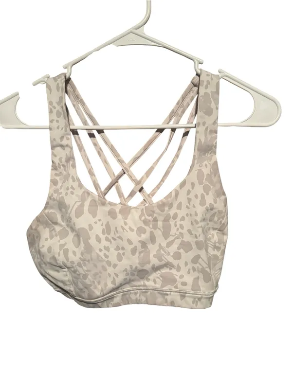 Lululemon Free to Be Serene Bra – Size 6, Light Neutral Camo, EUC - Image 2