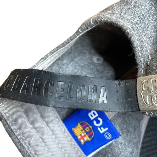 Football Club Barcelona Hat FCB 1899 Grey and black wool and leather - Image 2