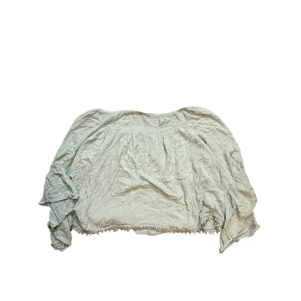 Raga Mint Green Boho Bell Sleeve Top Large Off Shoulder Fairy Festival Blouse - Image 6