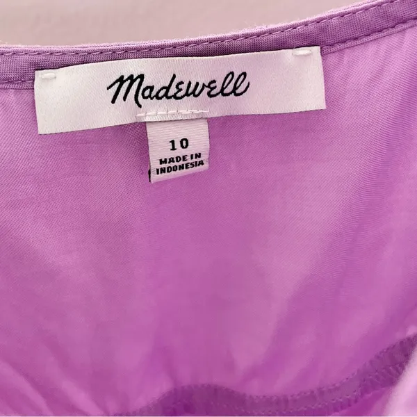Madewell Satin Square Neck Midi Dress Lilac 10 - Image 4