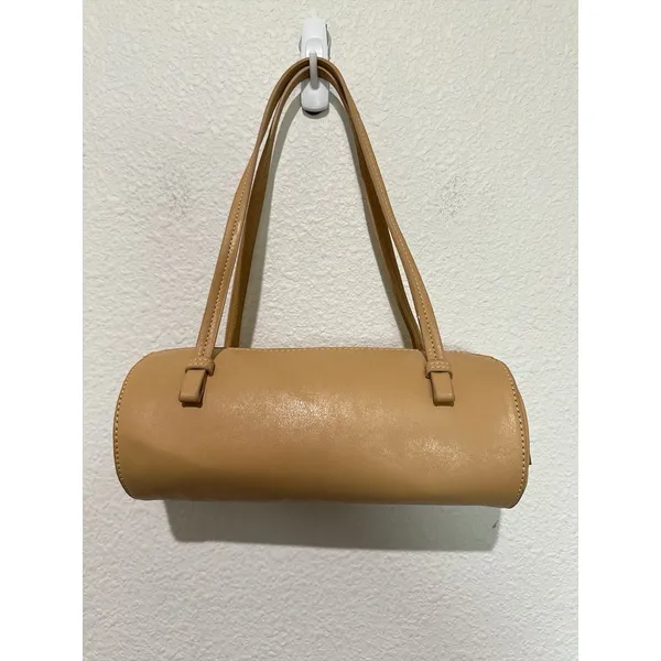by Anthropologie Tan cylindrical/barrel design Handbag Tan / Warm Camel - Image 2