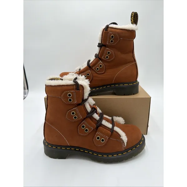 Dr. Martens Women's 1460 Ghille Boots Tan 7 NWB NO LID MSRP $ 180 - Image 2